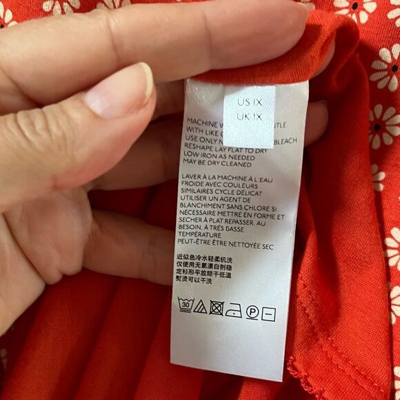 Anthropologie Maeve Brianne Cowl Neck Dress in Tangerine 1X NWOT - Picture 8 of 15